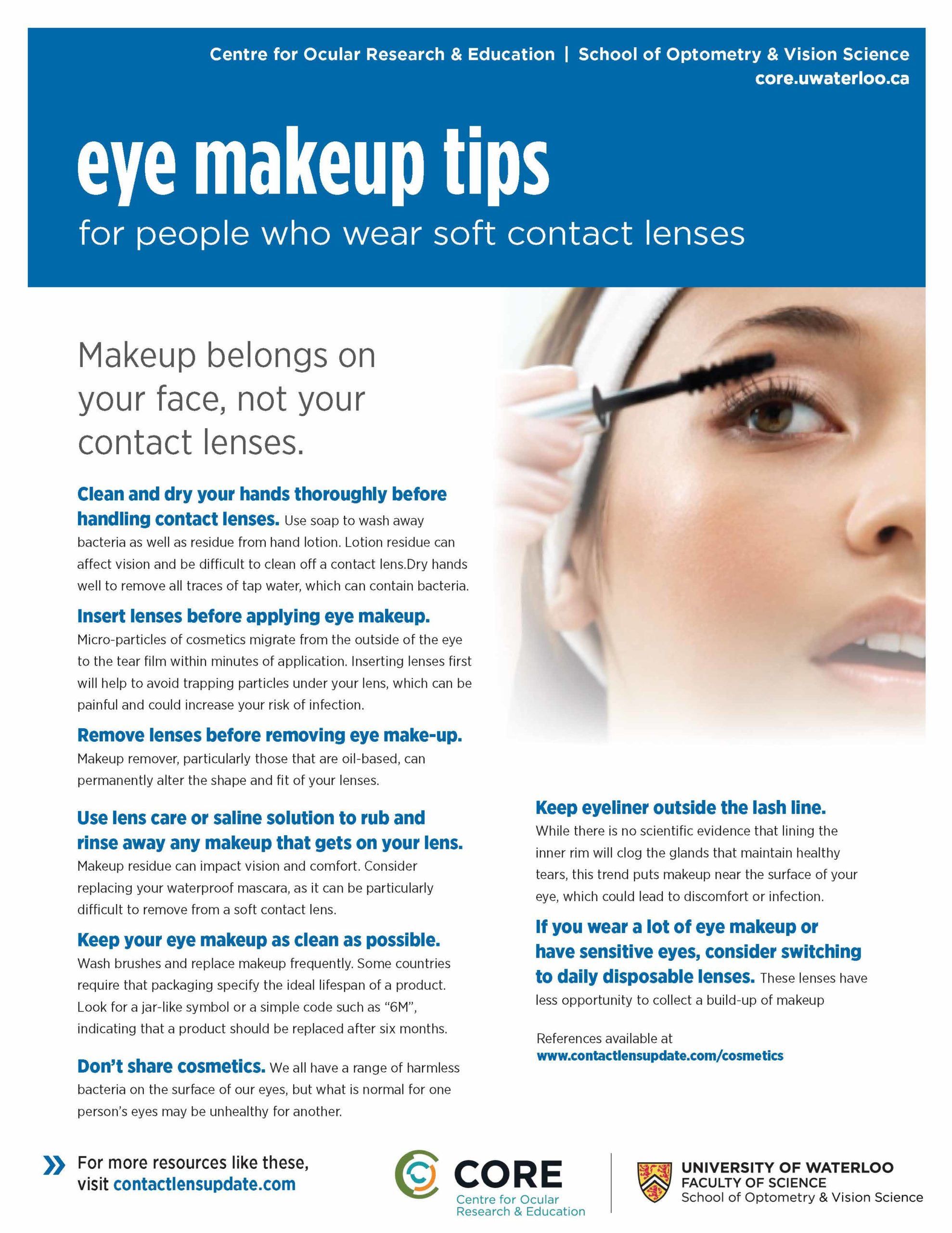 Patient Handout Eye Makeup Tips for People Who Wear Soft Contact