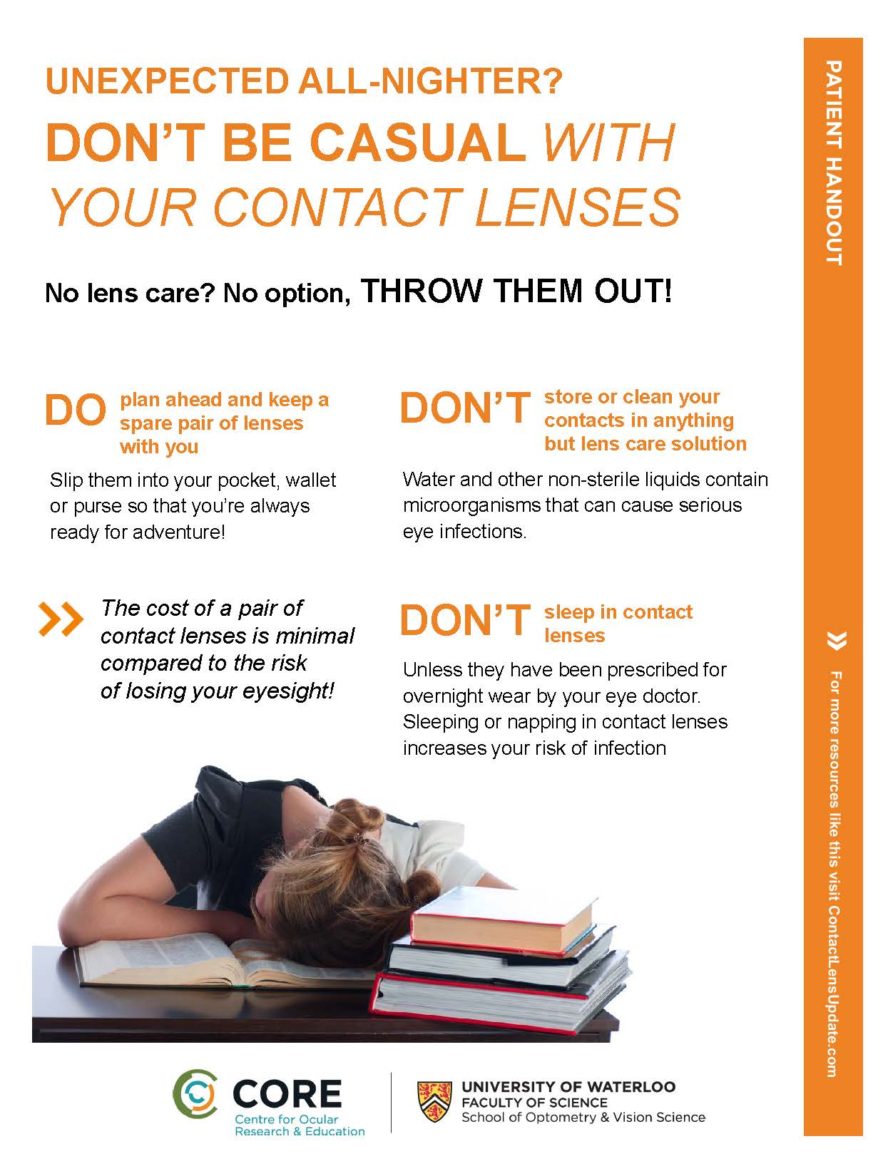 Patient handout: Don't be casual with your contact lenses