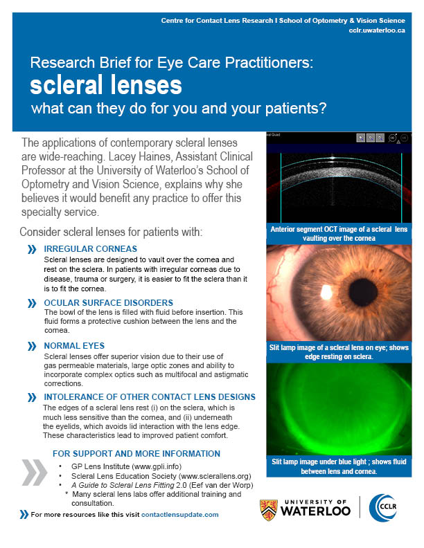 Research Brief Scleral Lenses What can they do for you and your