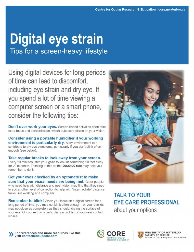 Patient Handout Digital Eye Strain Contact Lens Update